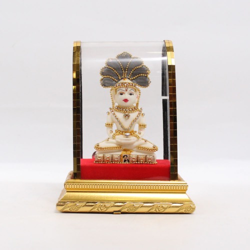 Small Parshwanath Bhagwan Statue Idol Murti Beautifully Crafted with Resin White Colour | Statue For Living Room