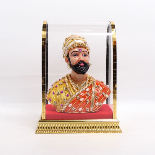 Cabinate Chatrapati Shivaji Maharaj Idol Murti Statue |Showpiece for Car Dashboard | Home & Office Decor