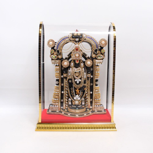 Black Colour Balaji With Stone Work Idols for Home Decor | Statue for Living Room | showpieces in Home