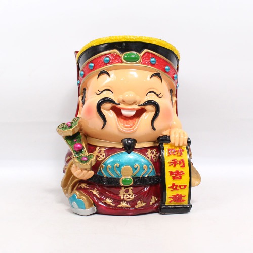 Baby Monk Piggy Bank Showpiece | Child Monk Laughing Baby Buddha Statue Showpiece Figurine