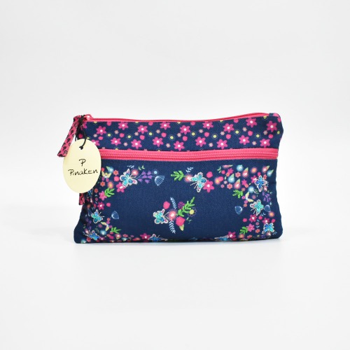 Pinaken Butterfly Bloom Two Zipper Pouch