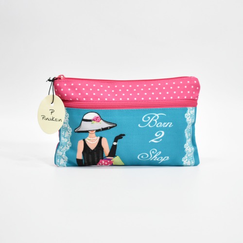 Pinaken Born To Shop Two Zipper Pouch