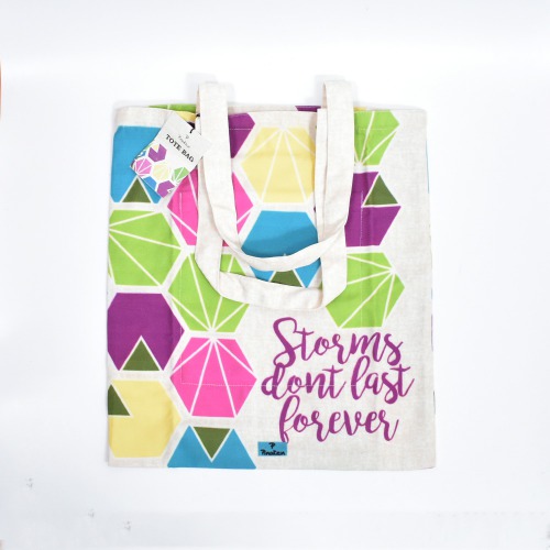 Pinaken Storms Don't Last Forever Canvas Tote Bag For Women And Girls