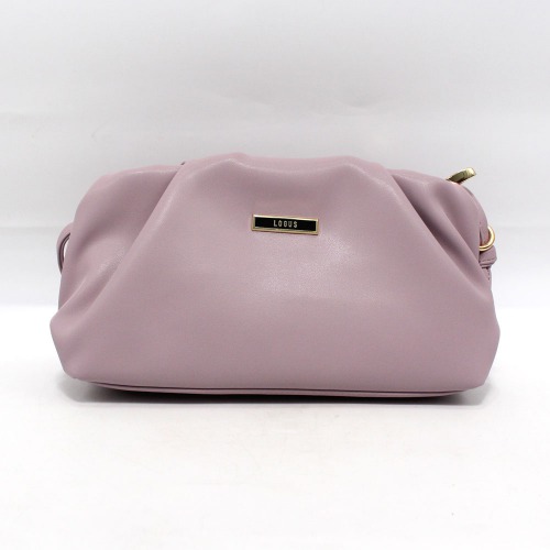 Logus Purple Ruched Clutch Crossbody Bag For Women