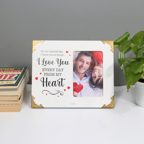 I Love You Everyday From My Heart Wooden Frame For Your Special One |Photo Frame| Table Top