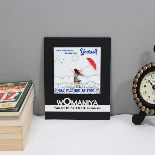 Feel It And Be Free Wooden Frame | Womaniya Wooden Frame