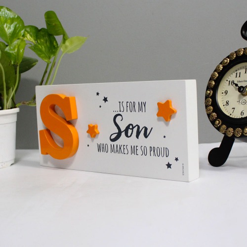 Quotation Frame S is For My Son| Wooden Frame