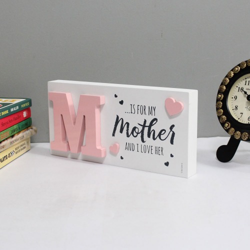 Quotation Frame M is For My Mother | Wooden Frame