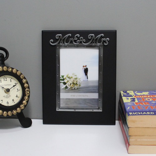 Black Mr. and Mrs. Photo Frame For Someone Special