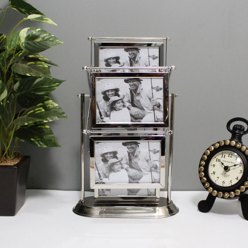 Metal Rotating table Photo Frame For Home Decor | Multiple Photo Frame