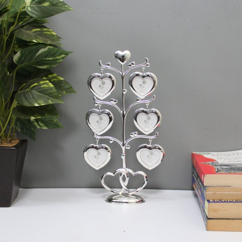 Family Heart Shape Metal Photo Frame | Multiple Photo Frame