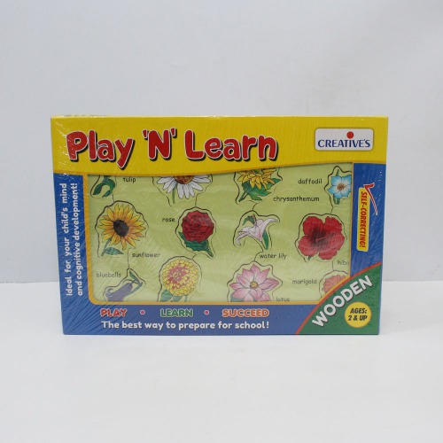 Creative's Play ‘N’ Learn - Flowers, Multi Color| Activity Kit| Board games| Games For Kids