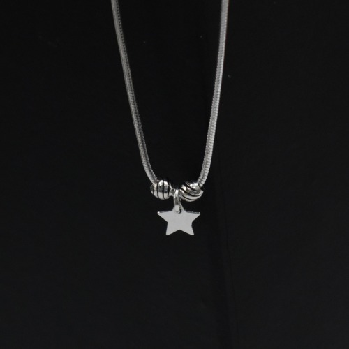 Oxidised Silver Metal Star charm Anklets For Women Single Charms Silver Payal for Women And Girls