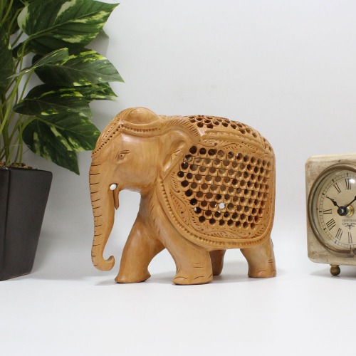 Wooden Elephant Showpiece Figurine Home Decor Gift Showpiece Decorative Showpiece