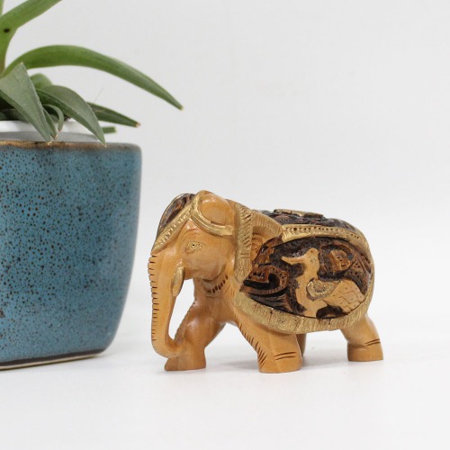 Handicraft Handmade Wooden Elephant showpiece for home and office decoration I elephant showpiece