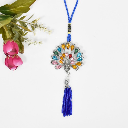 Peacock Multicoloured Eye Wall Hanging Blue Ornament for Home Office Shop Decor | Home Decor