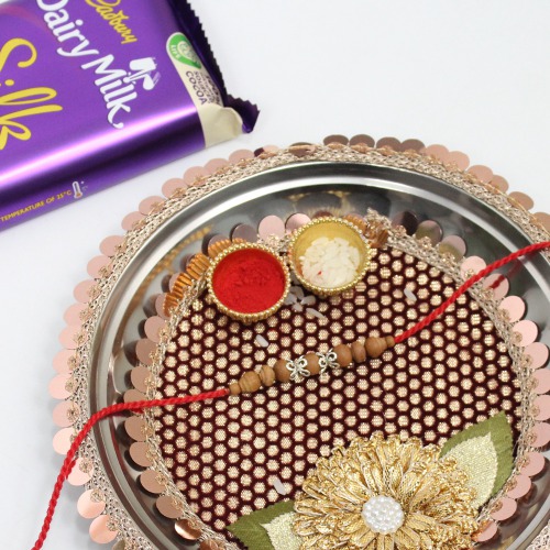 Desinger Elegant Golden Rakhi | Band for Beloved Brother | Raksha Bandhan | Rakhi For brother