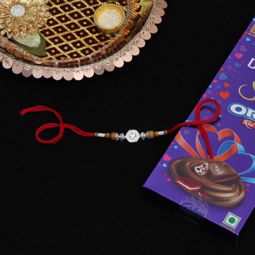 White Colour Elegant Rakhi | Band for Beloved Brother | Raksha Bandhan | Rakhi For brother