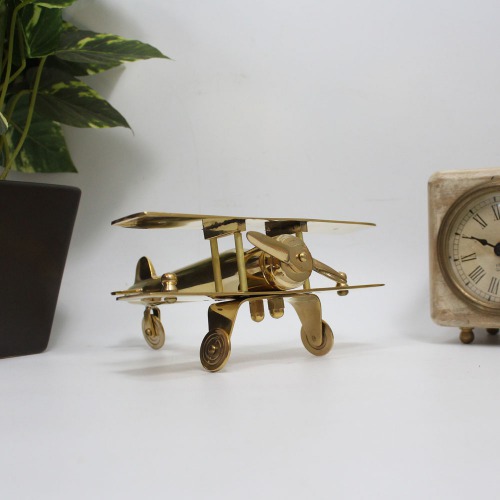 Gold Plated Airplane Model Showpiece| Showpiece For Home Decor