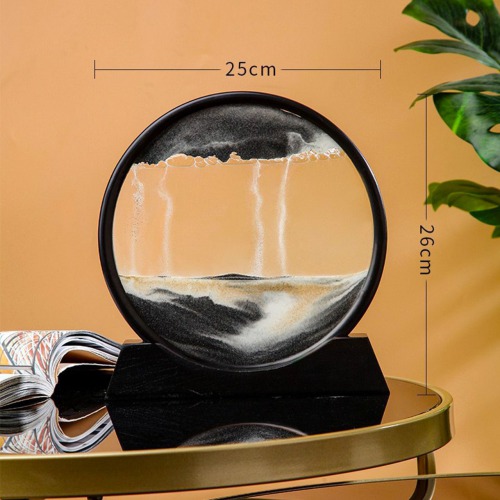 Moving Sand Art Picture Glass Liquid Painting 3D Natural Landscape showpieces for Home Decor