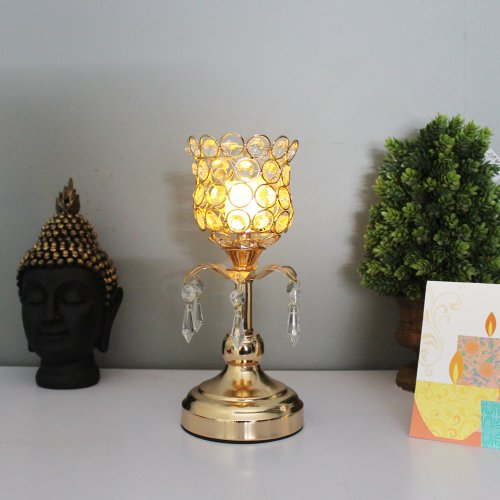 Home Sparkle Gold Candle Holder