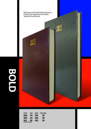 Bold | Corporate 2023 Diary with Bold Covers Crafted from Snake Skin Textured Vinyl Material