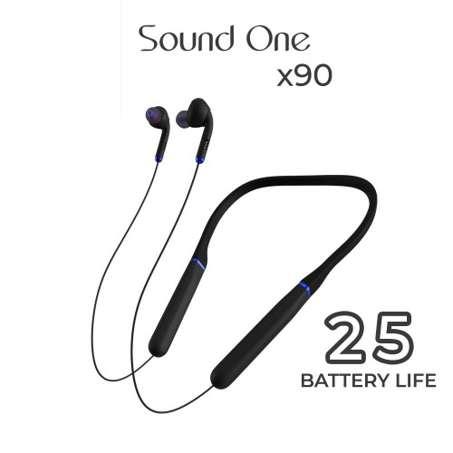 Sound One X90 Wireless Bluetooth In Ear Neckband Earphone with Mic (Blue; Black)