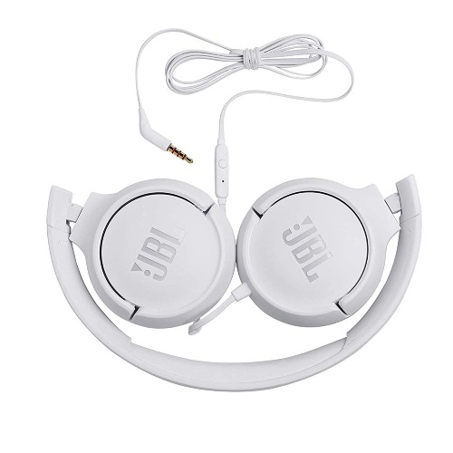JBL T450BT Extra Bass Wireless On-Ear Headphones with Mic (White)