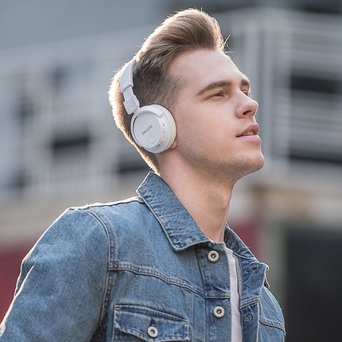 Philips SHB3060BK Bluetooth Headphones (White)