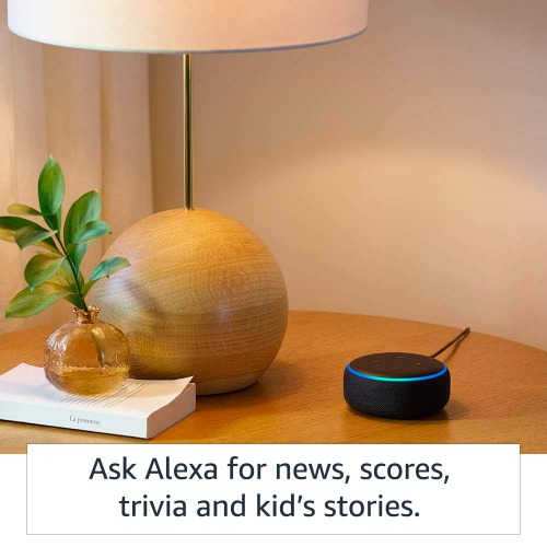 Echo Dot (3rd Gen) - #1 smart speaker brand in India with Alexa (Black)