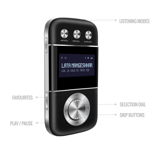 Saregama Carvaan Go 2.0-3000 Pre-Loaded Retro Hindi Songs (Classic Black)