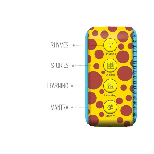Carvaan Saregama Mini Kids - Pre-Loaded with Stories, Rhymes, Learnings, Mantras with Bluetooth/USB/Aux in-Out