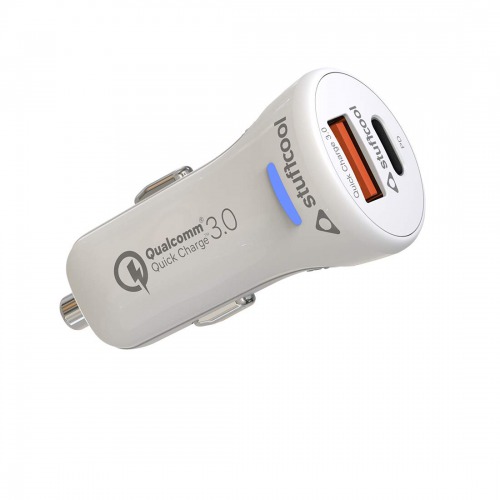 Stuffcool PD Car Charger Atom Plus Type-C PD & Quick Charge 3.0  White 20W