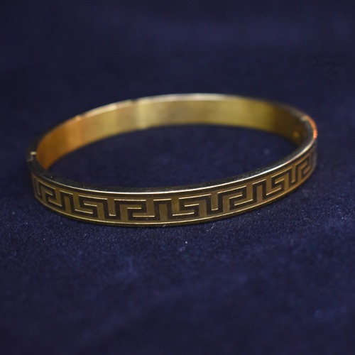 Gold Plated Round Kada | Bracelet for Men | Boys Jewellery Gift