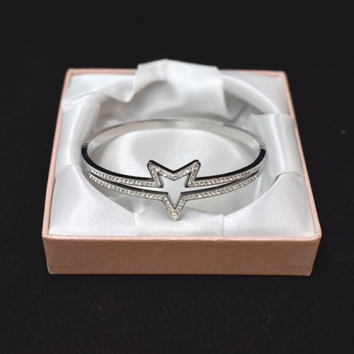 Silver Diamond Toned Triangle Kada For Women | Crystal Bracelet Kada for Women and Girls