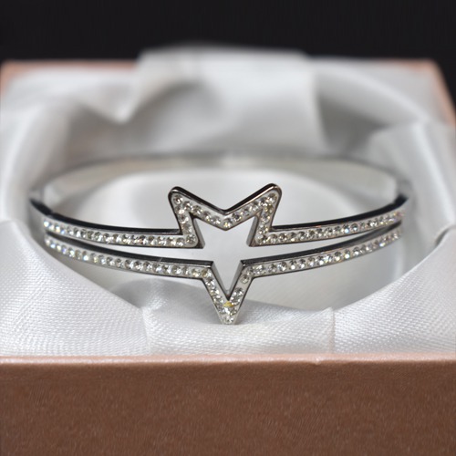 Silver Diamond Toned Triangle Kada For Women | Crystal Bracelet Kada for Women and Girls