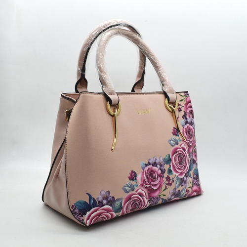 Pink Colour Flower Design Women's Shoulder Bag | Ladies Purse Handbag | Handbag