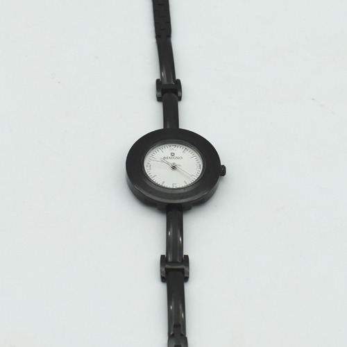 Designo Silver Black Dial Women Watch