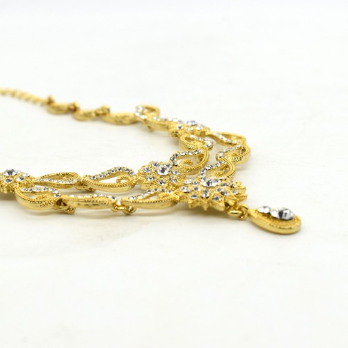 Gold Plated Diamond Neckless For Women | Necklace And Earring Set For Women