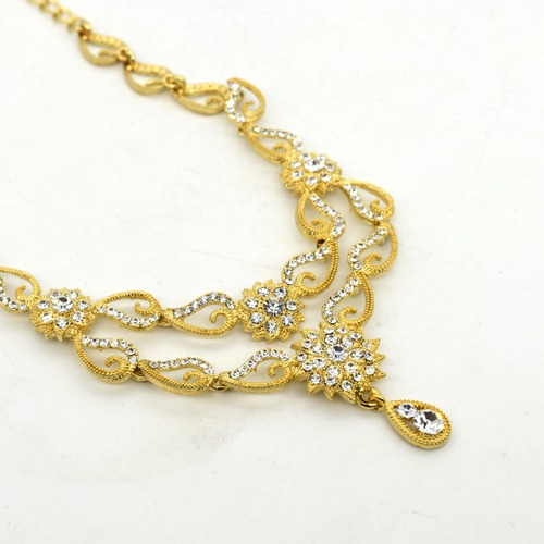 Gold Plated Diamond Neckless For Women | Necklace And Earring Set For Women