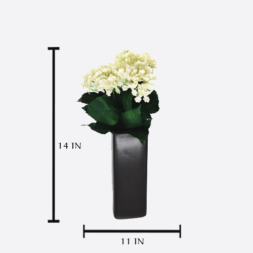 Artificial Petal Hydrangea Bunch|  Artificial Flowers Plants with Pot for Home Office Decor