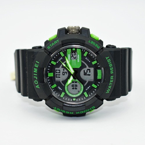 AOJIMEI  Green Dial Men's  Sports Watch | Digital Watch