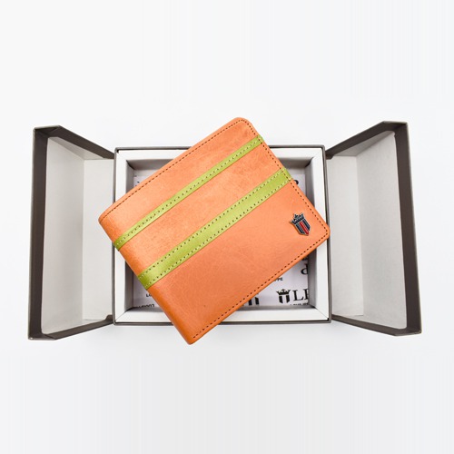 Orange Leather Wallet for Men | Wallets Men Leather | Men's Wallet