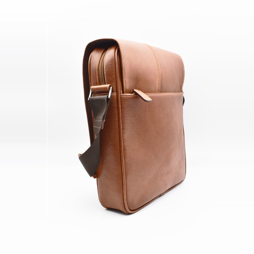 Leather Sling Cross Body Travel Office Business Messenger One Side Shoulder Bag for Men