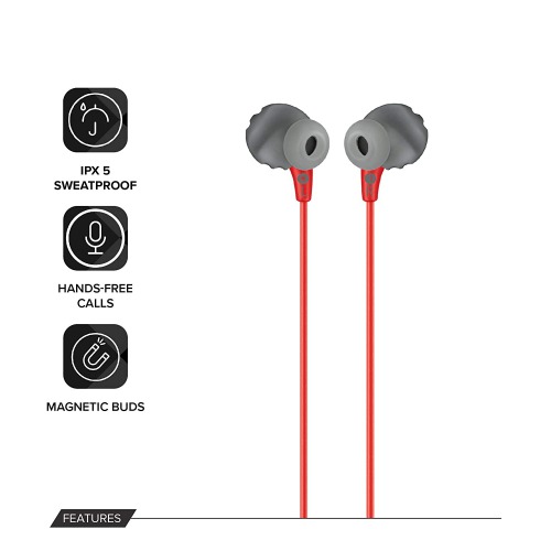 JBL Endurance Run Wired in Ear Earphones with Mic