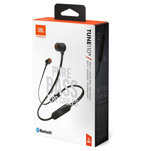 JBL Tune 110BT Bluetooth Wireless in Ear Earphones with Mic (Black)