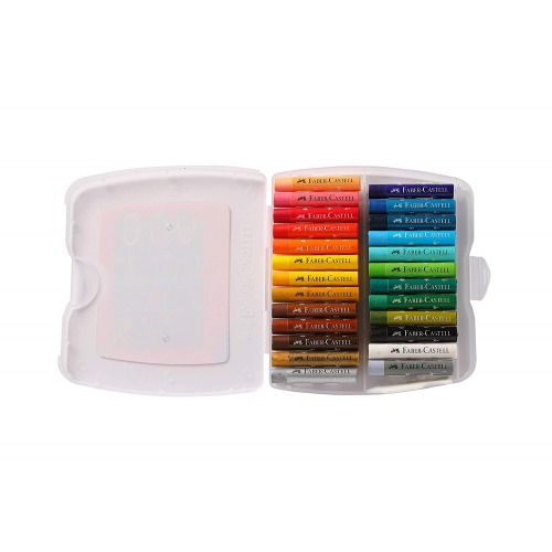 Faber-Castell Oil Pastels Set of 50 Easy to Pack and Carry Colour Tool Box (Plastic Box Packing)