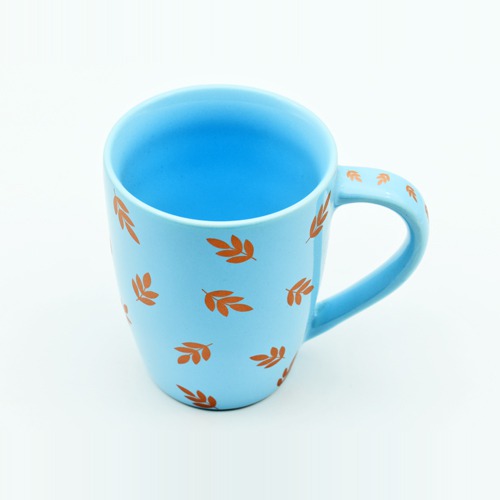 Blue Colour Coffee Mug With Leaf Design | Coffee Mug | Tea Mug