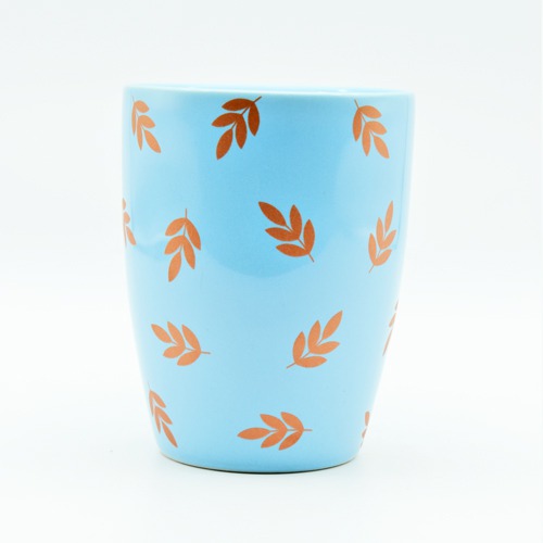 Blue Colour Coffee Mug With Leaf Design | Coffee Mug | Tea Mug