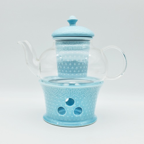 Ceramic Tea Set | Blue | Cup & Saucer Set of 5 Piece, for 4 People